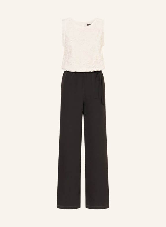 Ana Alcazar Combinaison à volants ÉCRU / NOIR