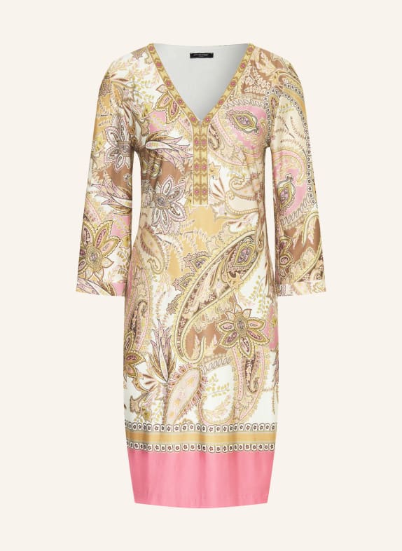 Ana Alcazar Jerseykleid mit Schmuckperlen und 3/4-Arm DUNKELORANGE / ROSA / ECRU