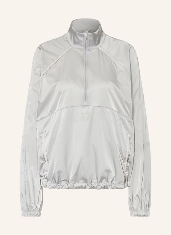lululemon STRETCH SATIN FLOCKED training jacket LIGHT GRAY