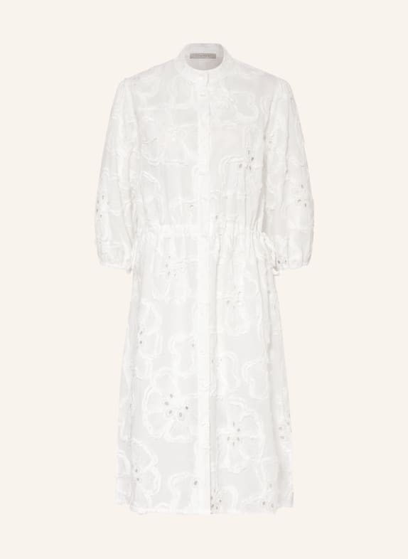 lilienfels Sukienka z koronką z dziurkami i rękawami 3/4 BIAŁY