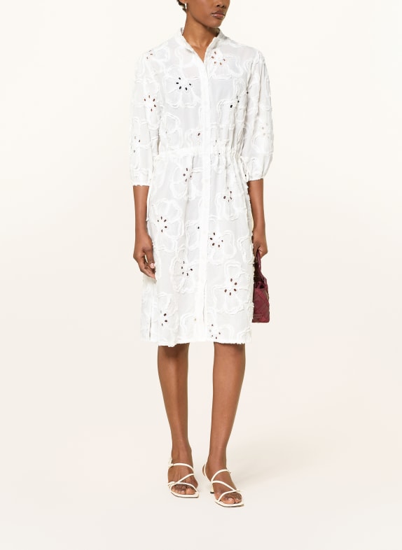 lilienfels Kleid mit Lochspitze und 3/4-Arm WEISS