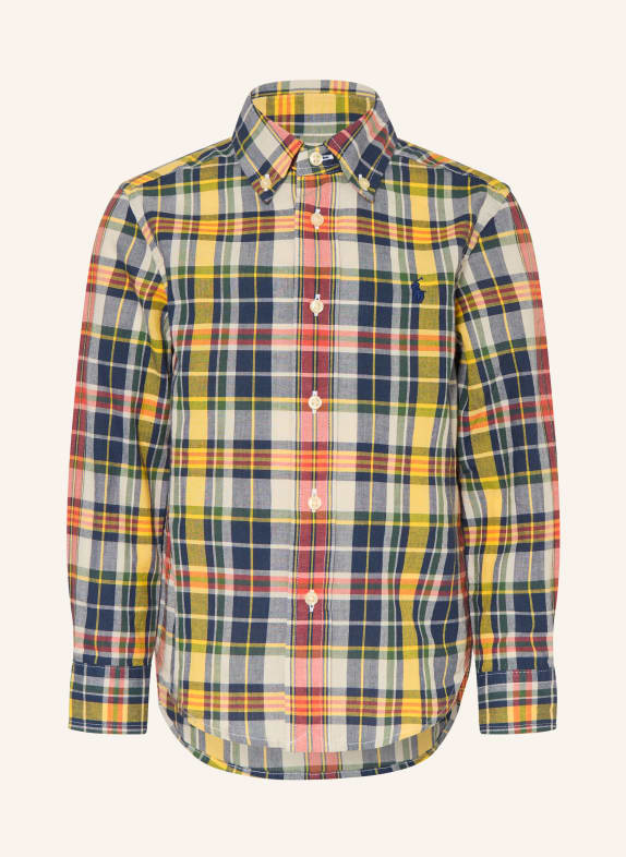 POLO RALPH LAUREN Hemd MADRAS CREME / ROT / GELB