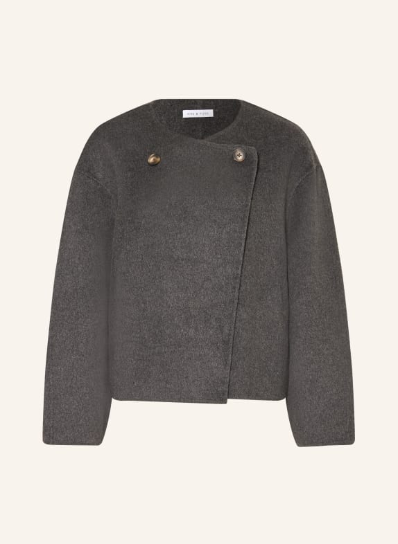 MRS & HUGS kabátová bunda TMAVĚ ŠEDÁ