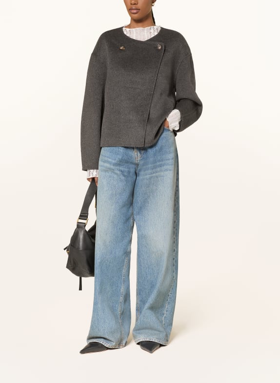 MRS & HUGS Kastenjacke DUNKELGRAU