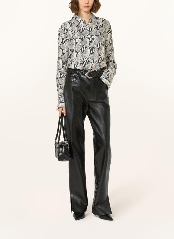 ANINE BING Overhemdblouse BRIDGET GRIJS / CRÈME / ZWART