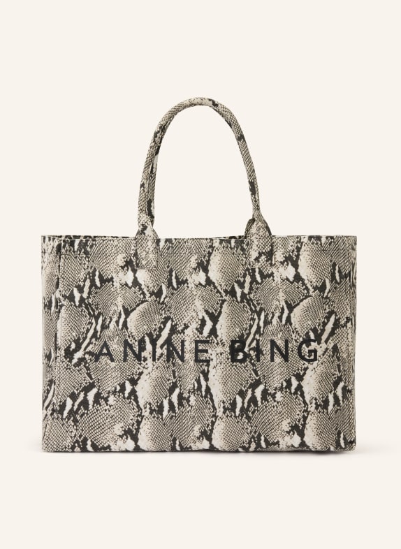 ANINE BING Nákupní taška LEO KRÉMOVÁ / BÉŽOVÁ / ČERNÁ