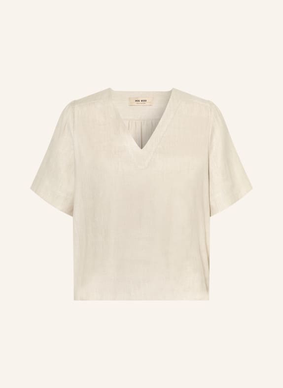 MOS MOSH Blusenshirt MMELIVA aus Leinen HELLGRAU