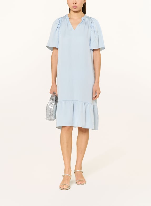 MOS MOSH Kleid MMAURA mit Rüschen HELLBLAU