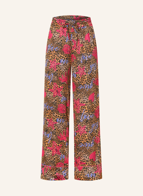 miss goodlife Spodnie Marlene z satyny KONIAKOWY / MOCNORÓŻOWY / CZARNY