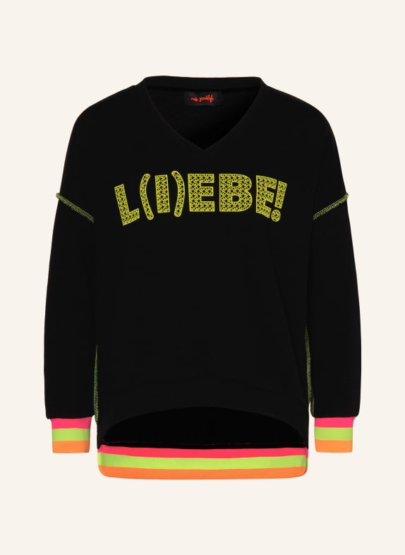 miss goodlife sweatshirt BLACK / NEON YELLOW