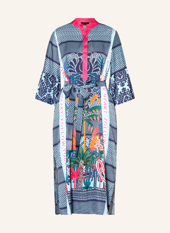 miss goodlife Satinové šaty PALIFLAIR TMAVĚ MODRÁ / RŮŽOVÁ / MODRÁ