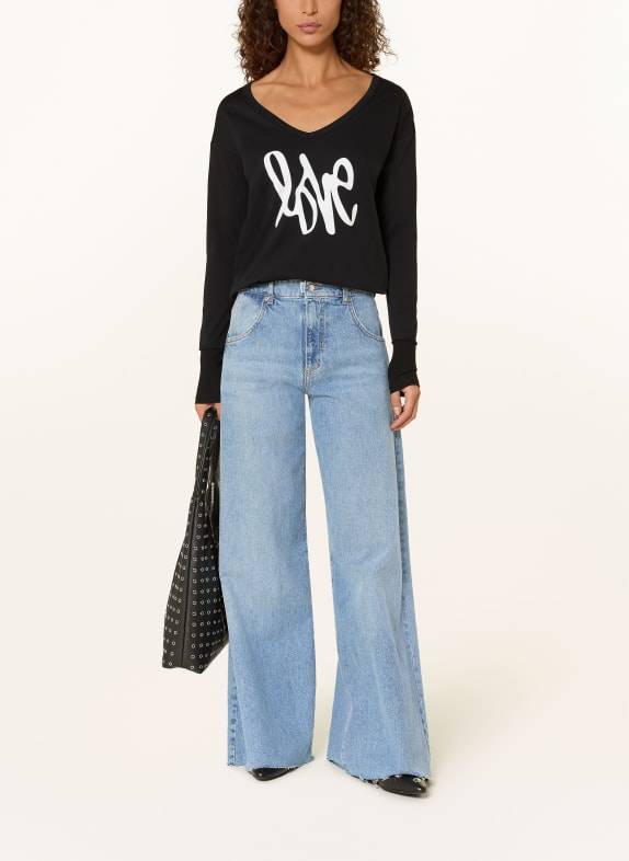 miss goodlife Longsleeve ZWART / WIT