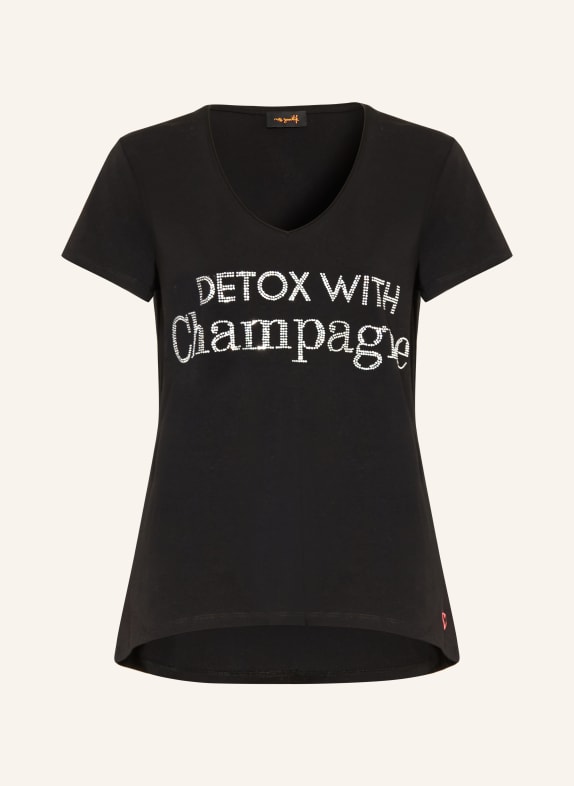 miss goodlife T-Shirt mit Schmucksteinen SCHWARZ