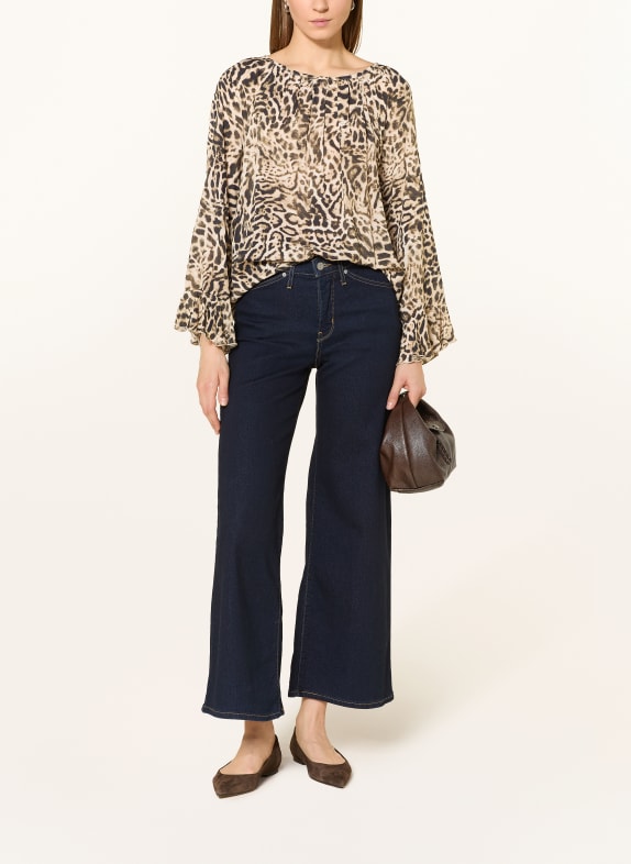 monari blouse LICHTBRUIN / ZWART