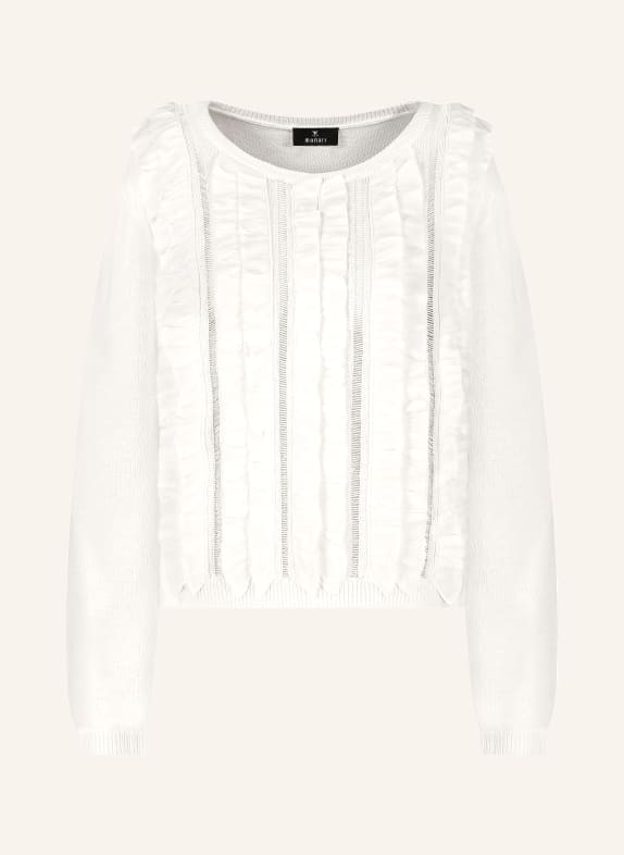 monari Sweater with ruffles WHITE