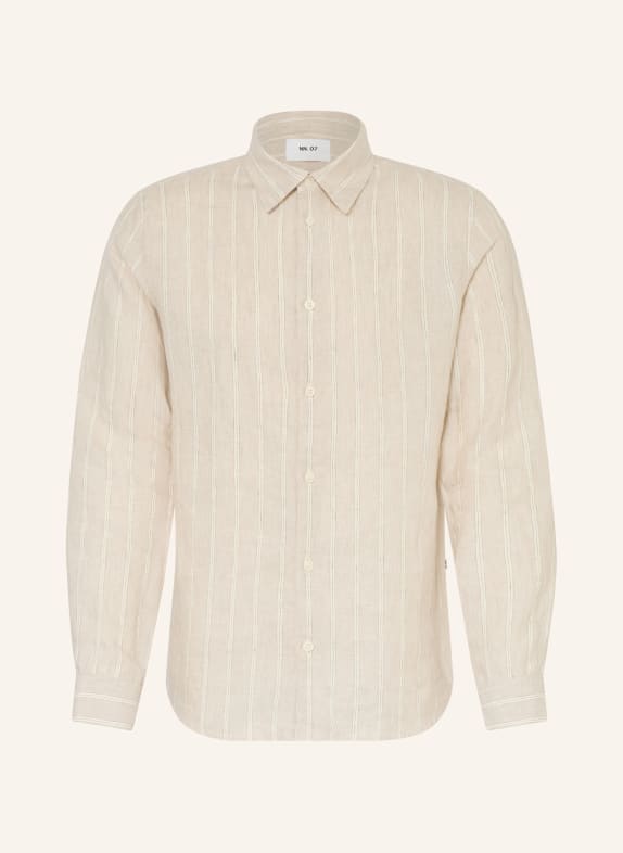 NN.07 Chemise ENZO coupe classique BEIGE / MARRON / CRÈME