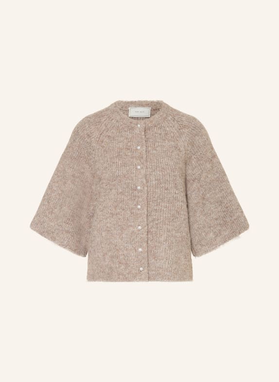 NEO NOIR AMAYA cardigan with 3/4 sleeves TAUPE