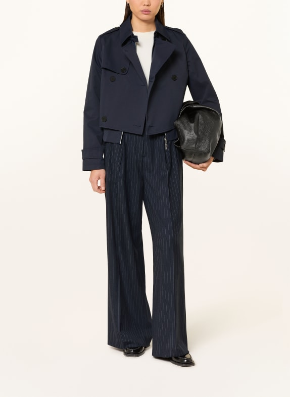 monari Trench coat with facing DARK BLUE
