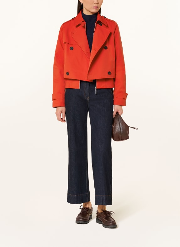 monari Trench coat with facing RED