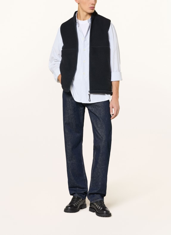 ARKET fleecevest DONKERBLAUW