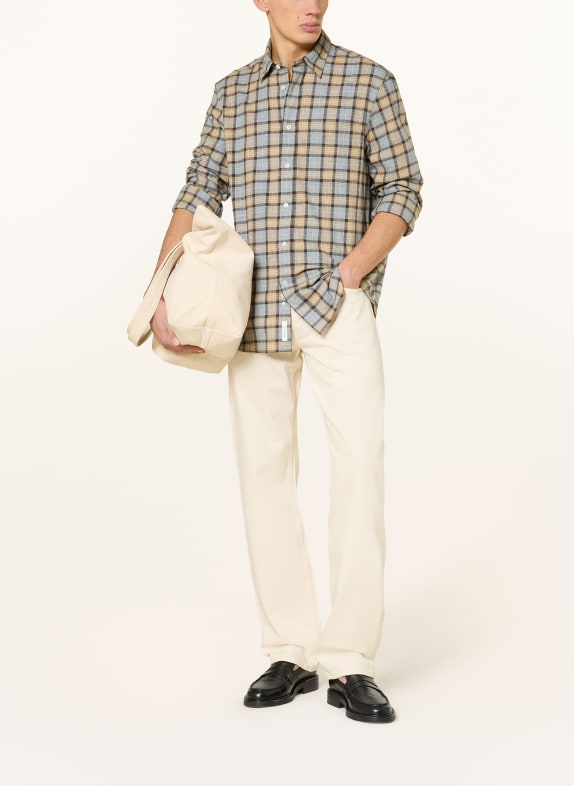 ARKET Flanellen overhemd Relaxed Fit GRIJS / CAMEL / MARRON FONCÉ