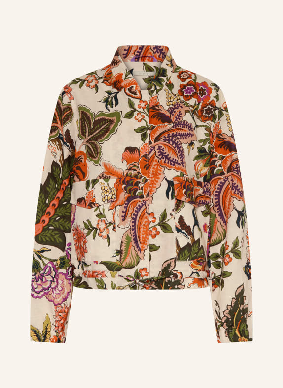 lilienfels Jacke mit Leinen ROT / LILA / GRÜN