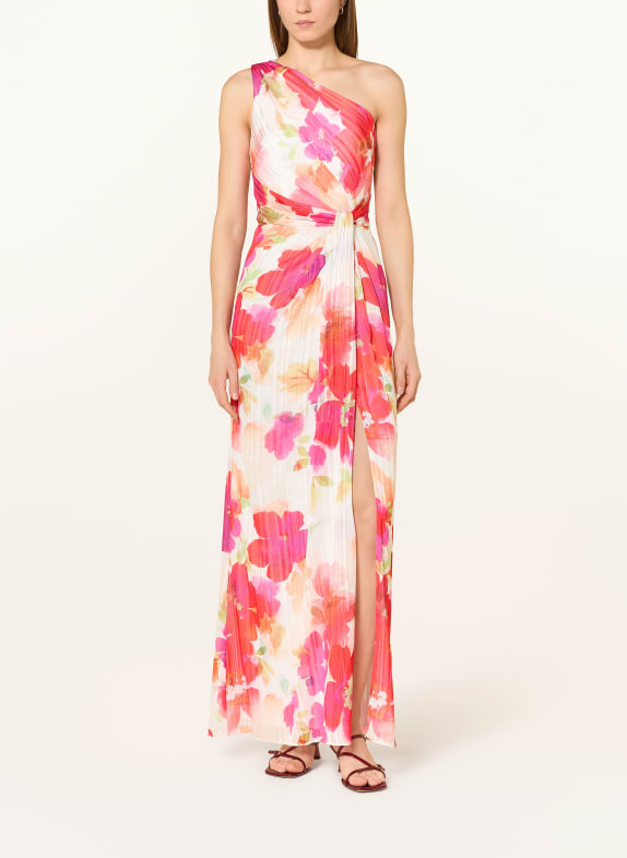 ADRIANNA PAPELL Večerní šaty s třpytivou nití RŮŽOVÁ / ORANŽOVÁ / BÍLÁ