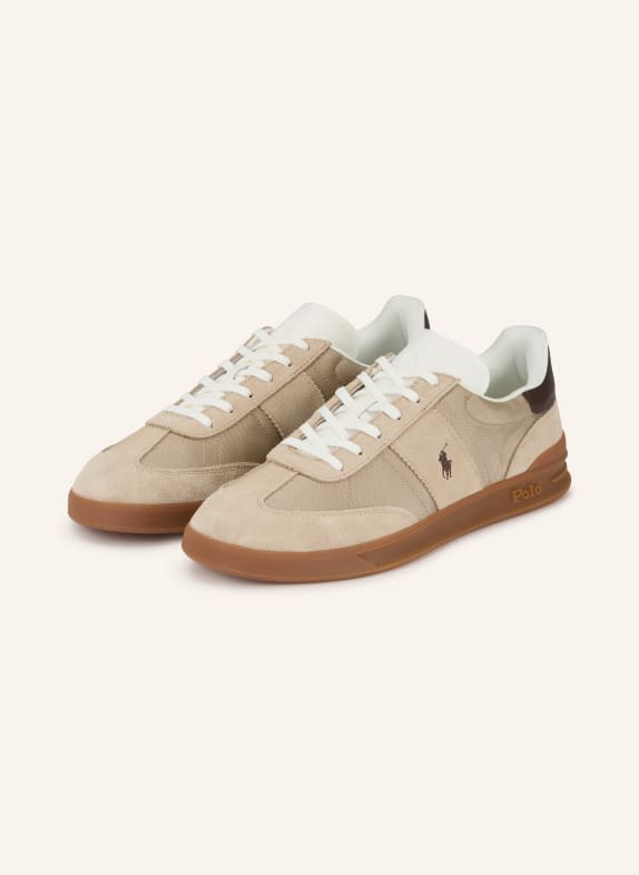POLO RALPH LAUREN Sneaker BEIGE / DUNKELBRAUN / CREME