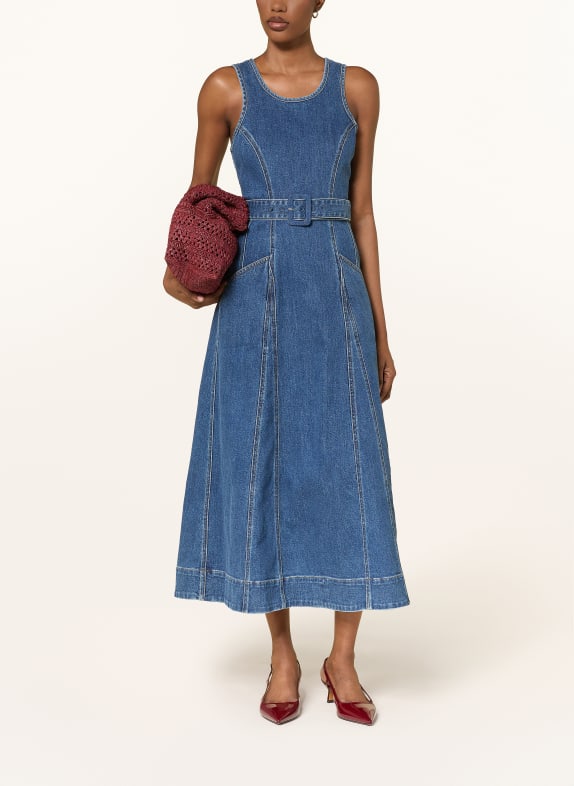 self-portrait robe en jean BLEU