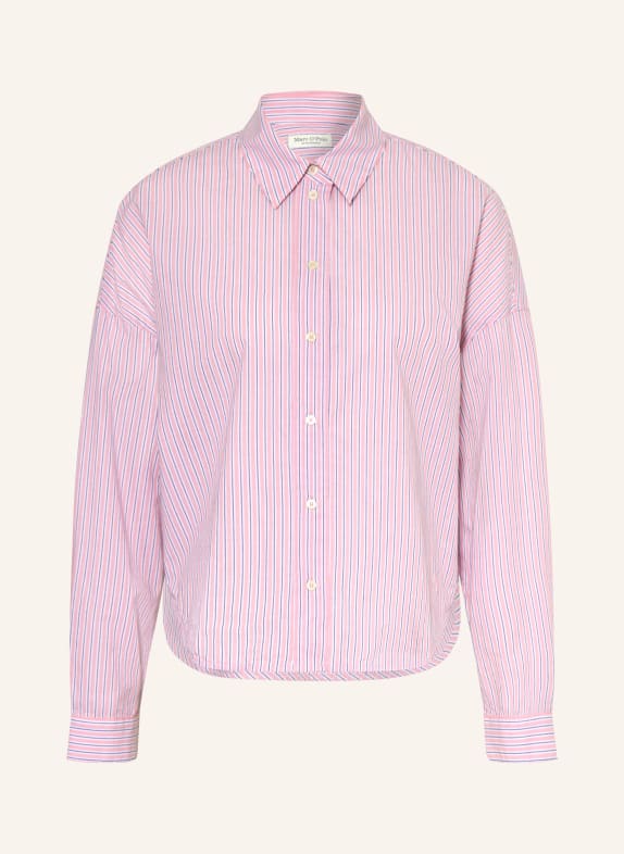 Marc O'Polo Hemdbluse ROSA / DUNKELBLAU / WEISS