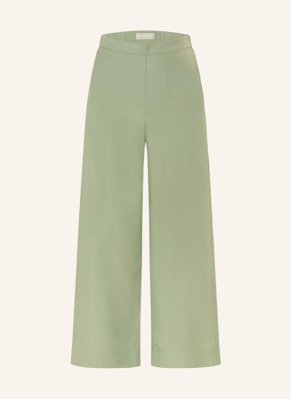 Marc O'Polo Kalhoty MARGO WIDE SVĚTLE ZELENÁ