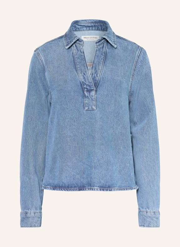 Marc O'Polo Blusenshirt in Jeansoptik BLAU