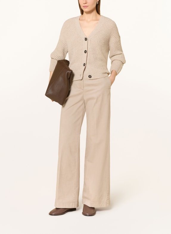 Marc O'Polo Marlene-broek MARGO WIDE LICHTBRUIN
