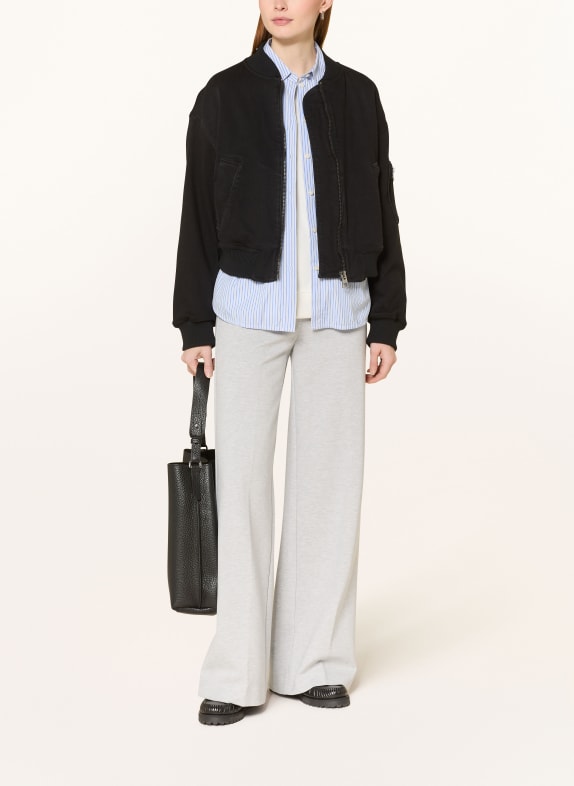 Marc O'Polo Marlene-broek MARGO WIDE van jersey LICHTGRIJS