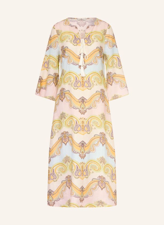 ANGOOR linen dress LIGHT GREEN / DARK YELLOW / LIGHT BLUE