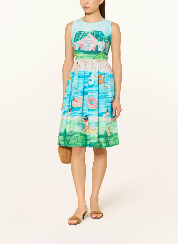 ANGOOR Šaty HANNA TYRKYSOVÁ / ORANŽOVÁ / ZELENÁ