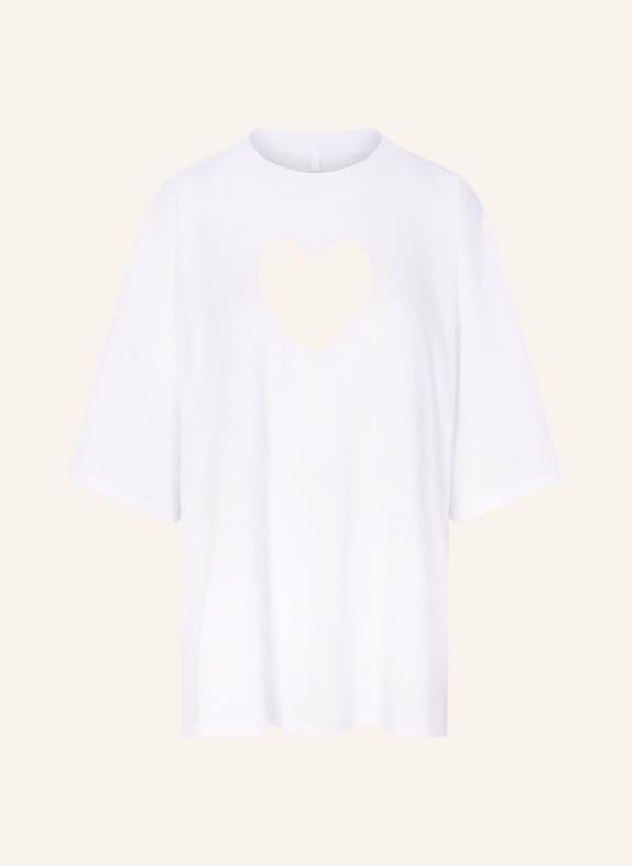 SKIMS Lounge-Shirt WORN IN JERSEY mit Cut-Out SNOW