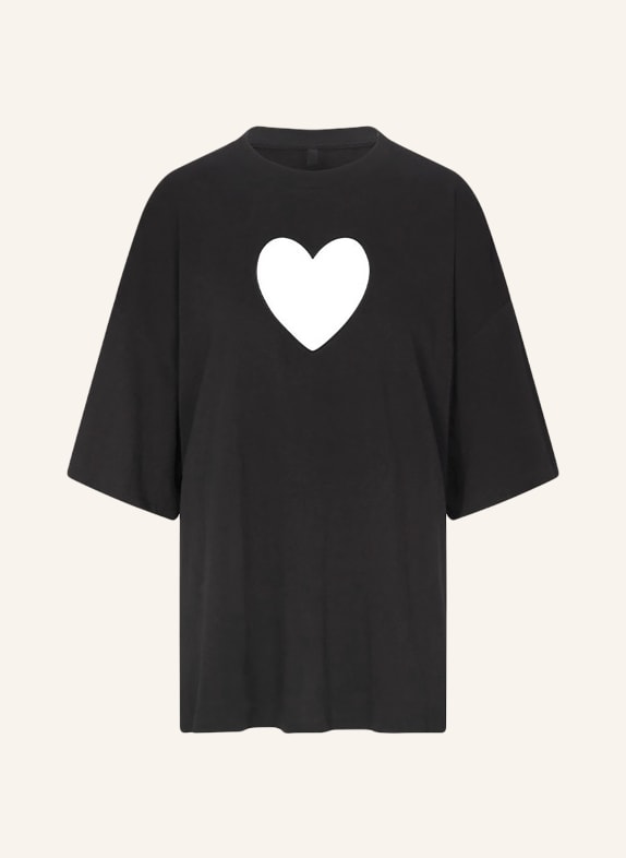 SKIMS Lounge-Shirt WORN IN JERSEY mit Cut-Out WASHED ONYX