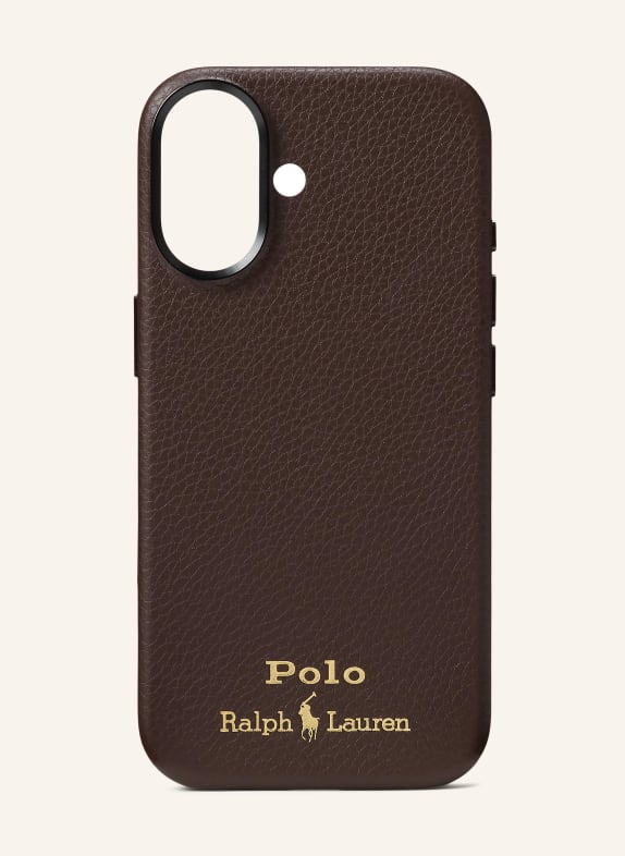 POLO RALPH LAUREN Smartphone-Hülle DUNKELBRAUN / SCHWARZ