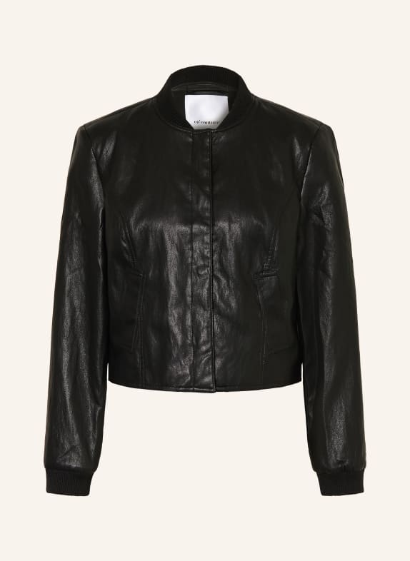 co'couture Jacke GITTCC in Lederoptik SCHWARZ