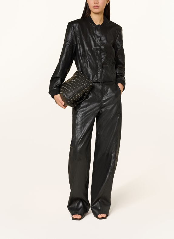 co'couture Jacke GITTCC in Lederoptik SCHWARZ