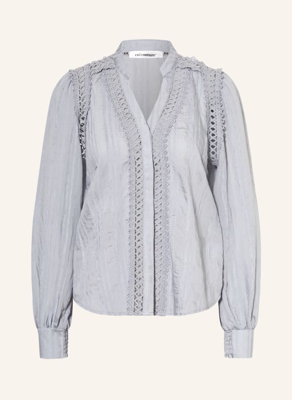 co'couture Blůza KESICC s krajkou TMAVĚ MODRÁ