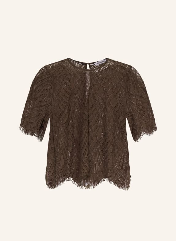 co'couture Blusenshirt aus Spitze DUNKELBRAUN