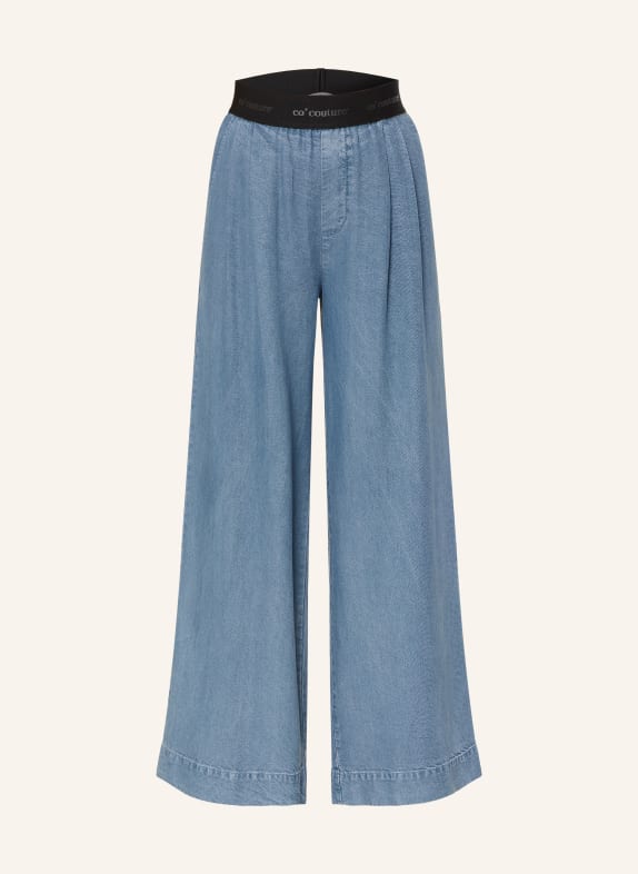 co'couture Pantalon marlène aspect jean BLEU / NOIR