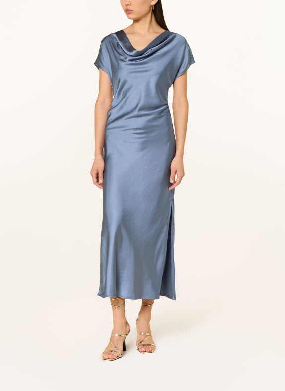 co'couture saténové šaty ČERNOŠEDÁ