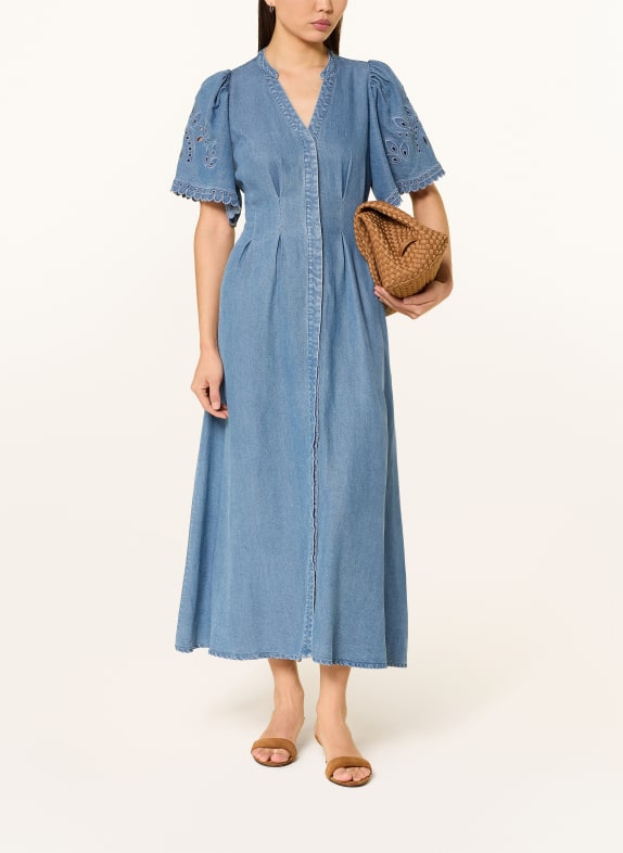 co'couture Robe effet jean BLEU CLAIR