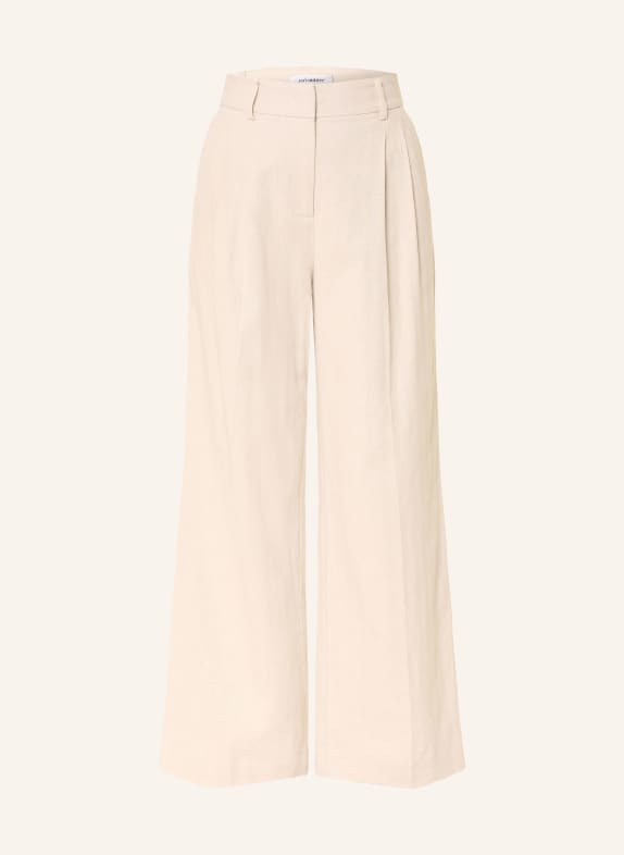 co'couture Marlene kalhoty s lnem SVĚTLE HNĚDÁ