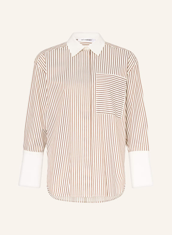 co'couture Hemdbluse CREME / BRAUN