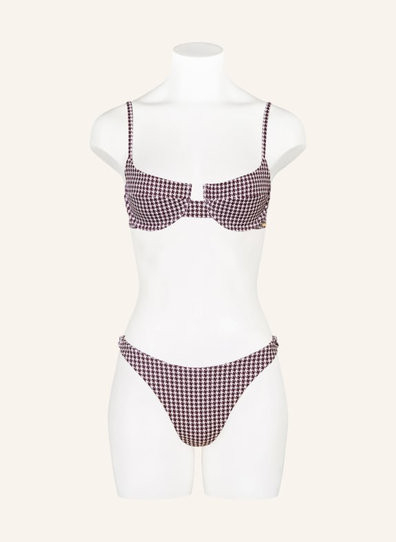 NINETY-9 Braziliaanse bikinibroekje BLOOM DONKERROOD / ECRU