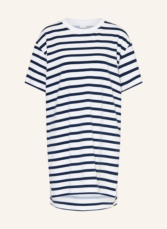 mey Nachthemd Serie BREEZY STRIPES WEISS / DUNKELBLAU